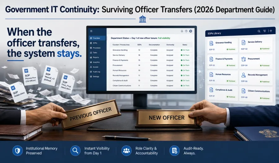 Government IT Continuity: Surviving Officer Transfers (2026 Department Guide)