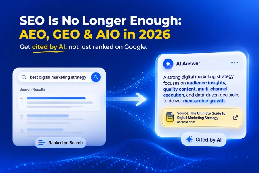 SEO Is No Longer Enough: AEO, GEO & AIO in 2026