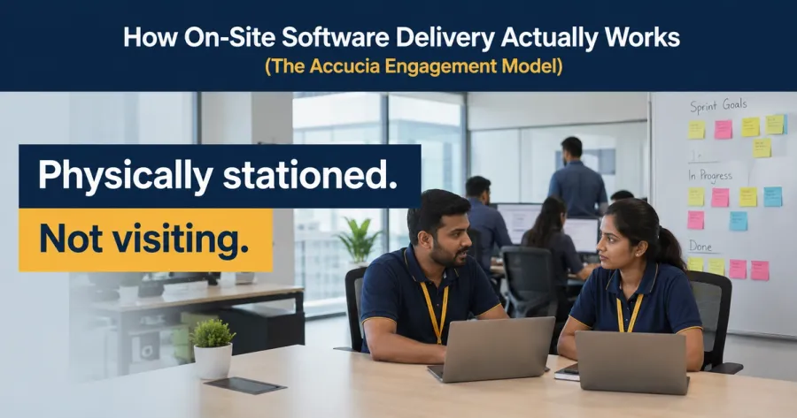 How On-Site Software Delivery Actually Works (The Accucia Engagement Model)