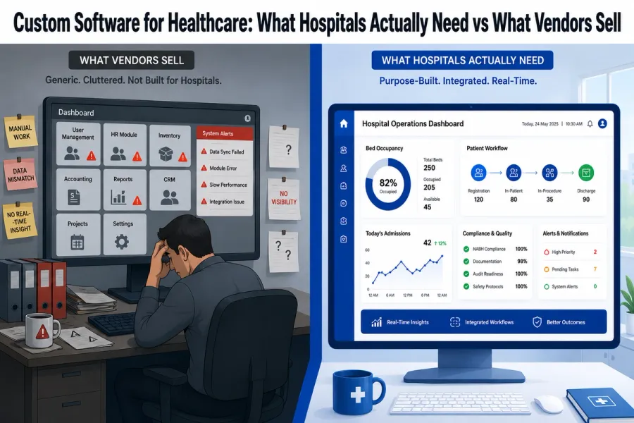 Custom Software for Healthcare: What Hospitals Actually Need vs What Vendors Sell