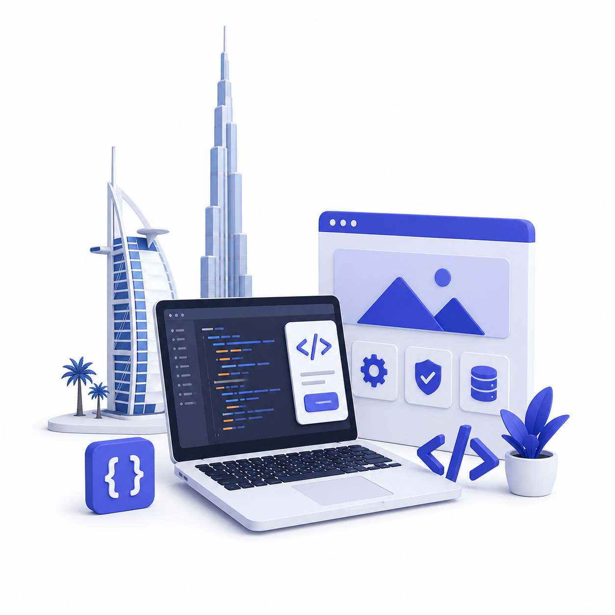 Dubai skyline representing software development in the UAE